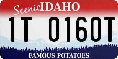 ID license plate 1T0160T