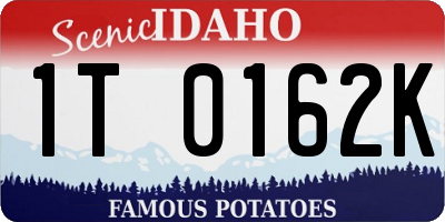 ID license plate 1T0162K