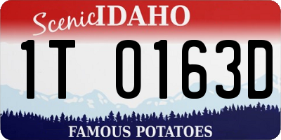 ID license plate 1T0163D