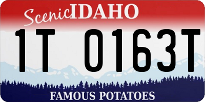 ID license plate 1T0163T