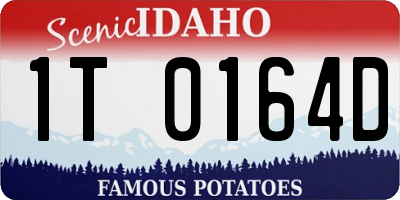 ID license plate 1T0164D