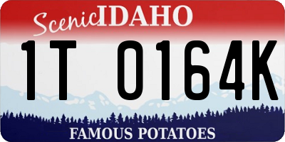 ID license plate 1T0164K
