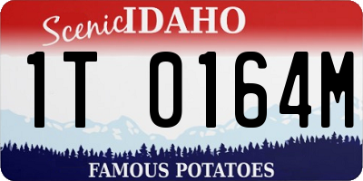 ID license plate 1T0164M