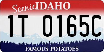 ID license plate 1T0165C
