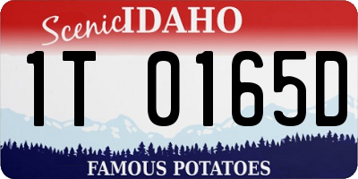 ID license plate 1T0165D