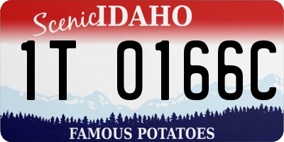 ID license plate 1T0166C