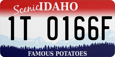 ID license plate 1T0166F