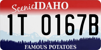 ID license plate 1T0167B