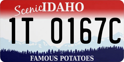 ID license plate 1T0167C