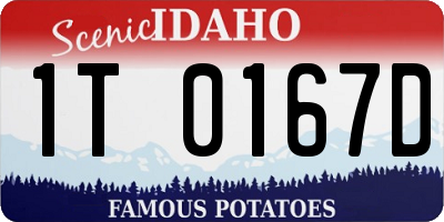 ID license plate 1T0167D