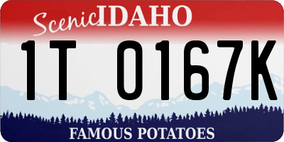 ID license plate 1T0167K