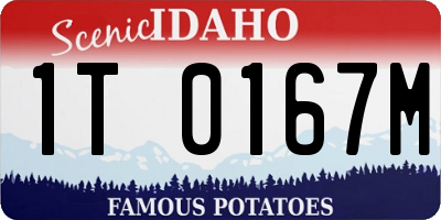 ID license plate 1T0167M