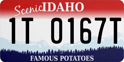 ID license plate 1T0167T