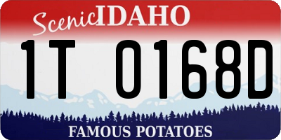 ID license plate 1T0168D