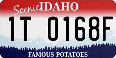 ID license plate 1T0168F