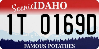 ID license plate 1T0169D