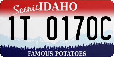 ID license plate 1T0170C