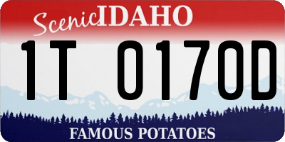 ID license plate 1T0170D