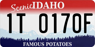 ID license plate 1T0170F