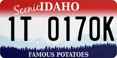 ID license plate 1T0170K