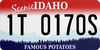 ID license plate 1T0170S