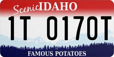 ID license plate 1T0170T