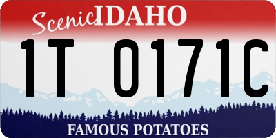 ID license plate 1T0171C