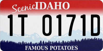 ID license plate 1T0171D