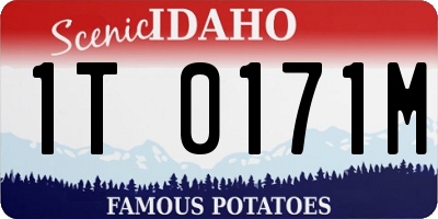 ID license plate 1T0171M