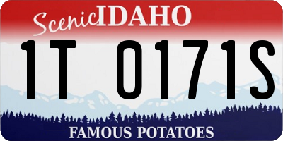 ID license plate 1T0171S