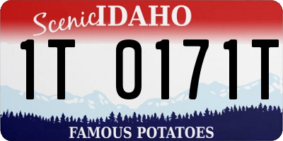 ID license plate 1T0171T
