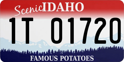 ID license plate 1T0172O