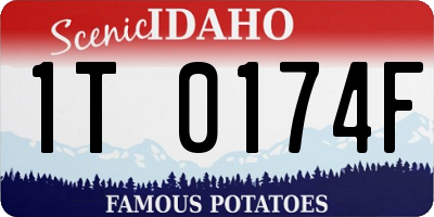 ID license plate 1T0174F