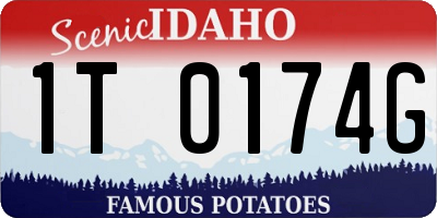 ID license plate 1T0174G