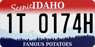 ID license plate 1T0174H