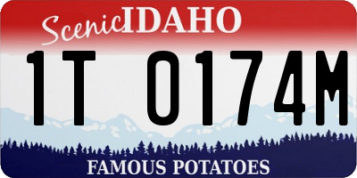 ID license plate 1T0174M