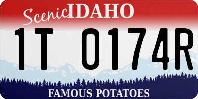 ID license plate 1T0174R