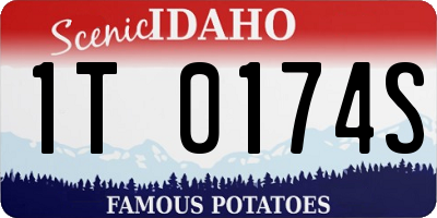 ID license plate 1T0174S