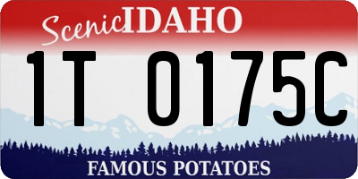 ID license plate 1T0175C