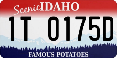 ID license plate 1T0175D