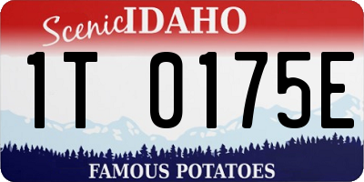 ID license plate 1T0175E