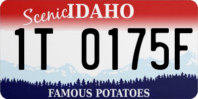 ID license plate 1T0175F
