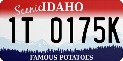 ID license plate 1T0175K