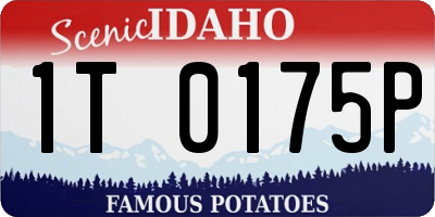 ID license plate 1T0175P