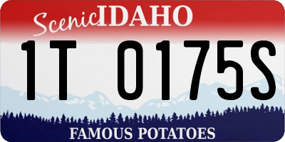ID license plate 1T0175S
