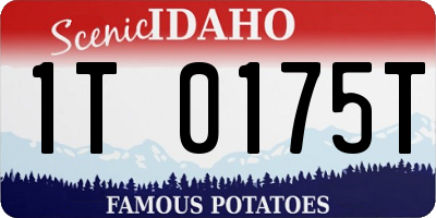 ID license plate 1T0175T