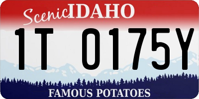 ID license plate 1T0175Y