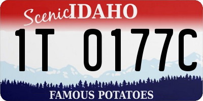 ID license plate 1T0177C