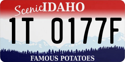 ID license plate 1T0177F