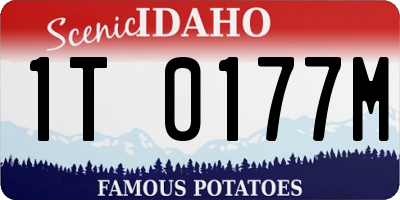ID license plate 1T0177M